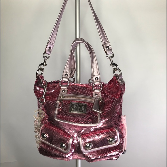 Coach Handbags - Coach sequins pink 💖RARE🤩Large